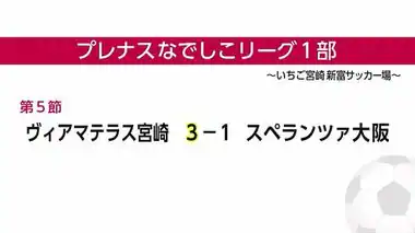 なでしこリーグ1部　ヴィアマテラス宮崎　開幕5連勝