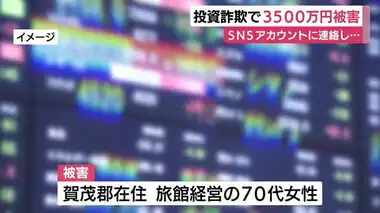 投資詐欺で旅館経営者が3500万円騙し取られる　SNSで“投資家”から為替取引の誘い　静岡