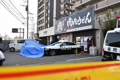 店舗駐車場で死亡した男性発見　目立った外傷なし　福岡・粕屋