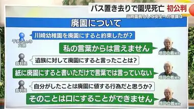 【園児バス置き去り死亡事件】元園長の男…廃園の約束は「紙に書いただけで言葉で言っていない」　静岡