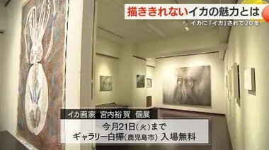 イカを描き続けて20年・まだ描ききれないイカの魅力とは　　宮内裕賀さん個展　鹿児島市