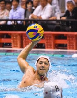 エース稲場「決定率にこだわる」　水球男子、パリ五輪へ壮行試合