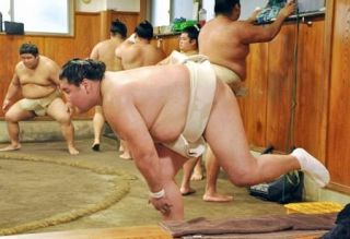 照ノ富士、相撲取らず基礎運動　尊富士は立ち合いの確認