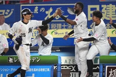 ロッテ・岡大海が8戦連続二塁打　プロ野球新記録を樹立