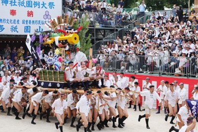 本番さながらの迫力「追い山笠ならし」　15日に向け予行練習