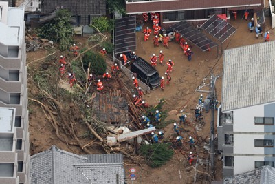 「人工的な水路があれば…」　松山の土砂崩れ、専門家が指摘