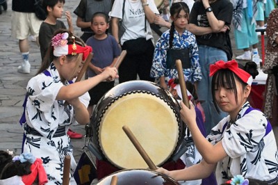 夏の訪れ　子どもら「アツく」打ち鳴らす　小倉祇園太鼓