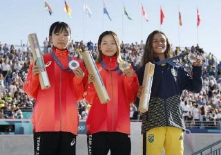 レアウ、２大会連続表彰台　スケートボード、女子ストリート