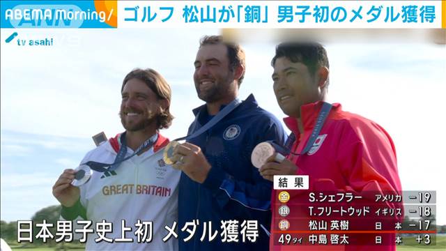 パリ五輪2024　松山英樹が日本男子ゴルフ初メダル