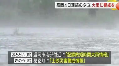 名ばかりの「立秋」盛岡市内は４日連続の夕立　３地点で猛暑日　岩手県内で１２人が熱中症の疑いで病院搬送