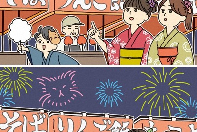 脳も喜ぶ？違い探し　「夏祭り」