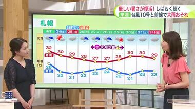 【北海道の天気 8/22(木)】元台風9号の熱帯空気が北海道へ…あすは蒸し暑さの中でザーザー降り！週末は十勝で35℃予報も