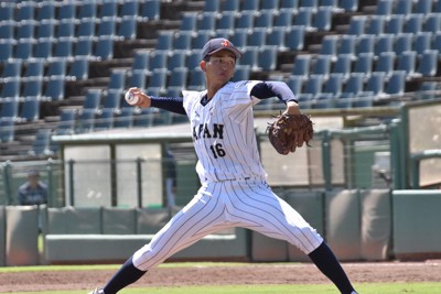 報徳・今朝丸投手「高速フォーク良い感じ」　U18野球代表チームで