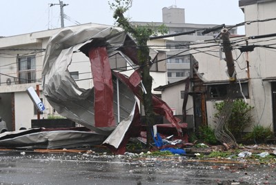 宮崎市、突風で建物被害122件、人的被害25件　命に別条なし