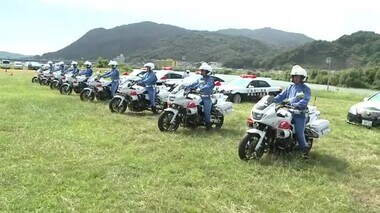 秋の交通安全運動前に出動式　事故の死者数が前年より５人増加　広島・福山市