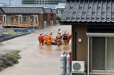 浸水想定区域内の仮設住宅が被害　平地少なく難しさも　能登豪雨