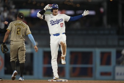 ドジャースがナ・リーグ西地区優勝　大谷は初のポストシーズン進出