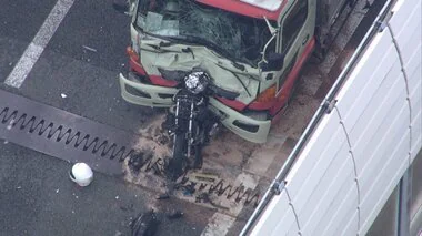 「仕事のことを考えていた」渋滞の列にトラックが突っ込みバイクの男性（50）死亡　京都・第二京阪道路