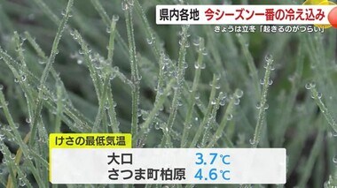 「起きるのがつらい」　１１月７日は「立冬」　鹿児島県内は今シーズン一番の冷え込み