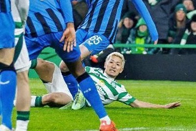 セルティック・前田大然が3点目　サッカー欧州チャンピオンズリーグ