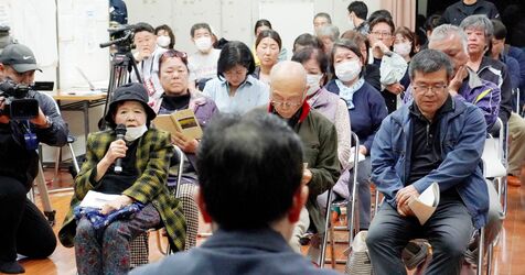 川氾濫　国頭住民が県非難　豪雨被害で浚渫工事説明会　