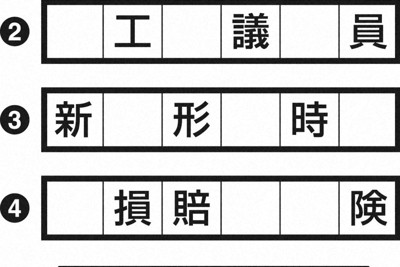 誤字熟語　四つの5文字の熟語を作って