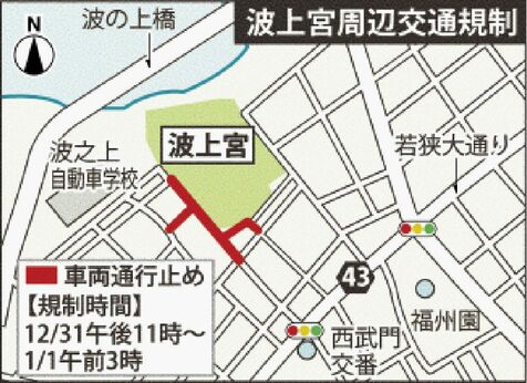 【沖縄・初詣情報2025】波上宮・首里観音堂・普天満宮の周辺で道路規制　あす31日深夜から1月5日にかけて【地図あり】